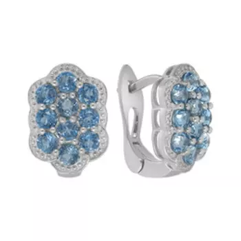 Серебряные серьги с топазами