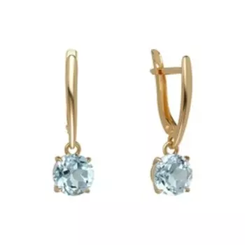 Серебряные серьги с топазами