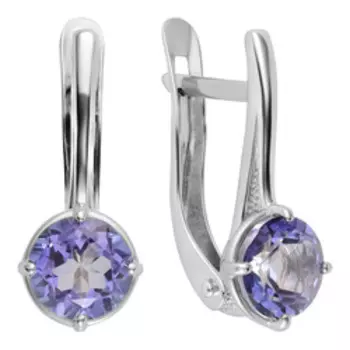 Серебряные серьги с топазами