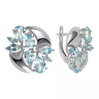 Серебряные серьги с топазами