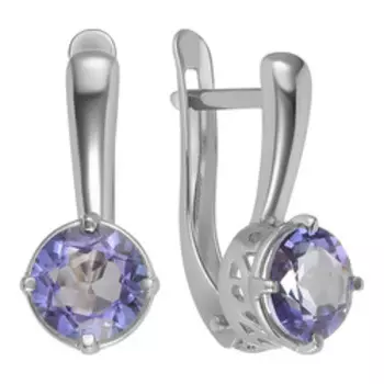 Серебряные серьги с топазами