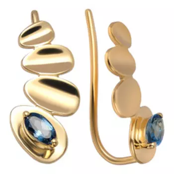 Серебряные серьги с топазами