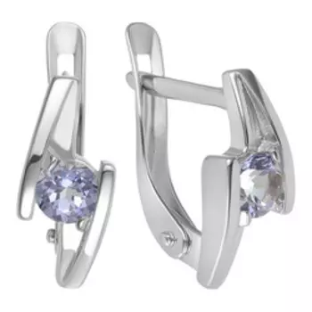 Серебряные серьги с топазами