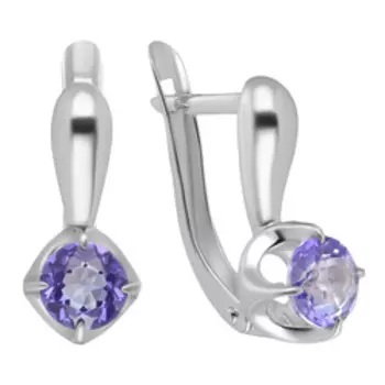 Серебряные серьги с топазами