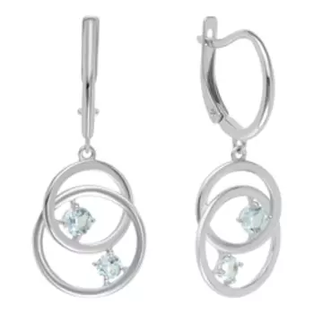 Серебряные серьги с топазами