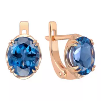 Серебряные серьги с топазами