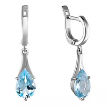 Серебряные серьги с топазами