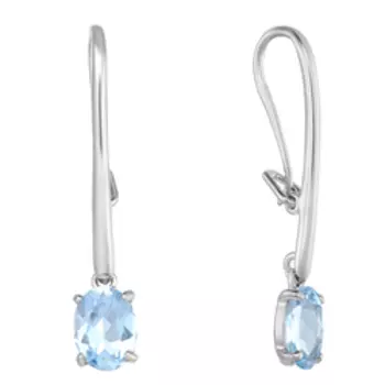 Серебряные серьги с топазами