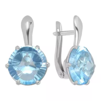 Серебряные серьги с топазами