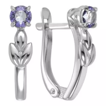 Серебряные серьги с топазами