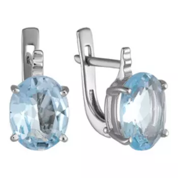 Серебряные серьги с топазами