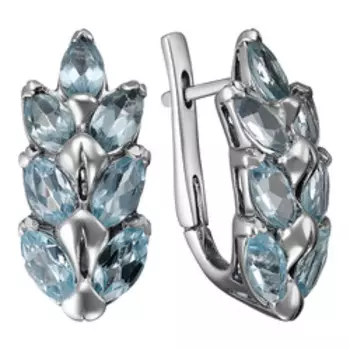 Серебряные серьги с топазами