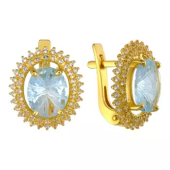 Серебряные серьги с топазами