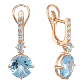 Серебряные серьги с топазами