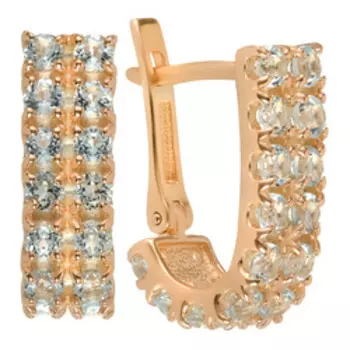 Серебряные серьги с топазами