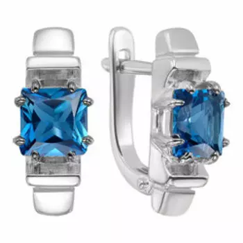 Серебряные серьги с топазами