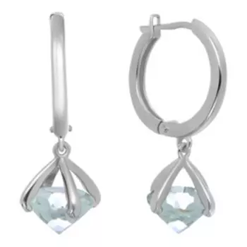 Серебряные серьги с топазами