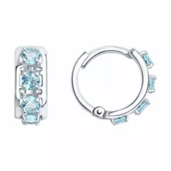 Серебряные серьги с топазами