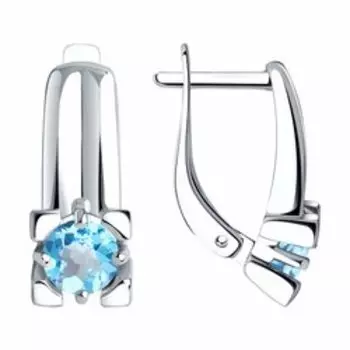 Серебряные серьги с топазами