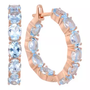 Серебряные серьги с топазами