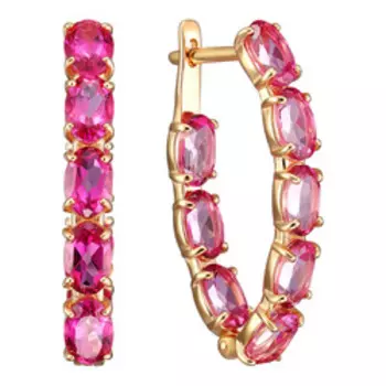 Серебряные серьги с топазами