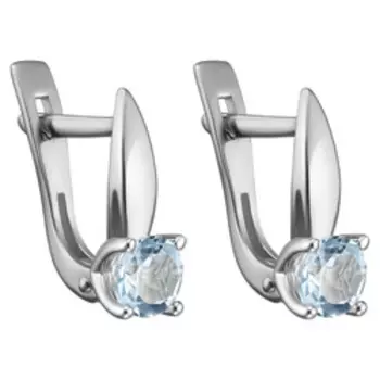 Серебряные серьги с топазами