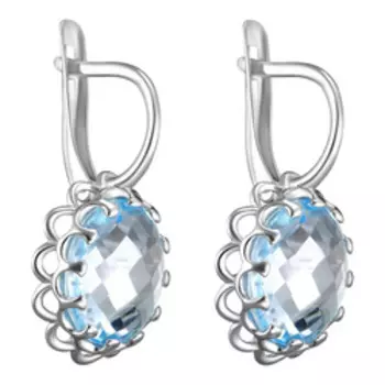 Серебряные серьги с топазами