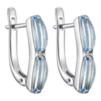 Серебряные серьги с топазами