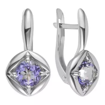 Серебряные серьги с топазами