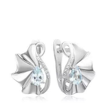 Серебряные серьги с топазами