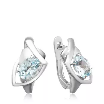 Серебряные серьги с топазами