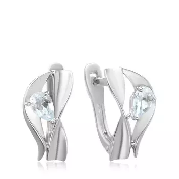 Серебряные серьги с топазами