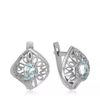 Серебряные серьги с топазами