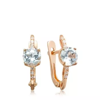 Серебряные серьги с топазами