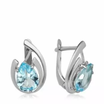 Серебряные серьги с топазами