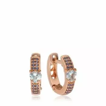 Серебряные серьги с топазами