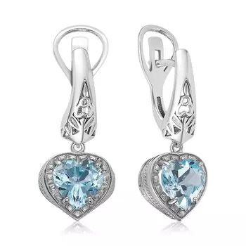 Серебряные серьги с топазами