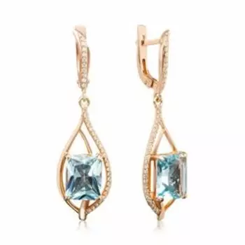 Серебряные серьги с топазами