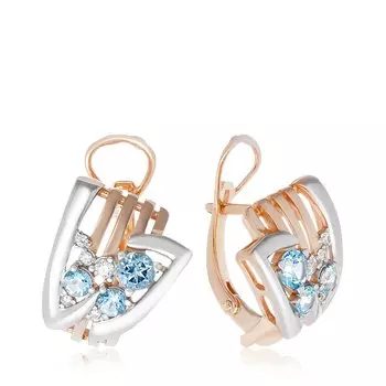 Серебряные серьги с топазами