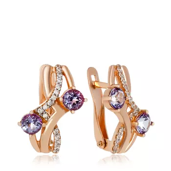 Серебряные серьги с топазами