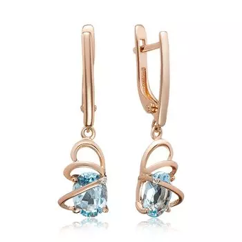 Серебряные серьги с топазами