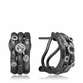 Серебряные серьги с топазами