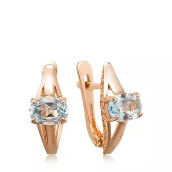 Серебряные серьги с топазами