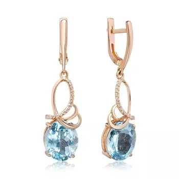 Серебряные серьги с топазами