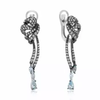 Серебряные серьги с топазами