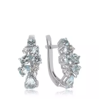 Серебряные серьги с топазами