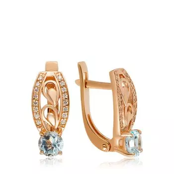 Серебряные серьги с топазами