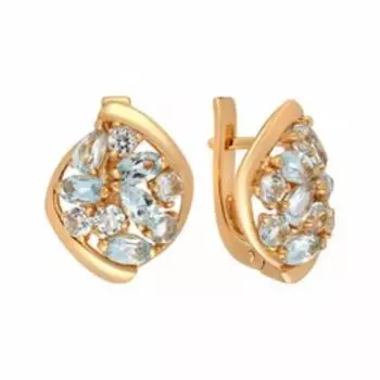 Серебряные серьги с топазами