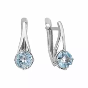 Серебряные серьги с топазами