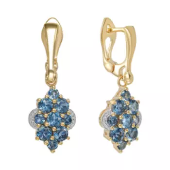 Серебряные серьги с топазами London